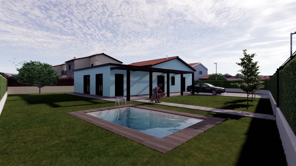 VILLA MONOFAMILIARE  SU UN LIVELLO CON PISCINA