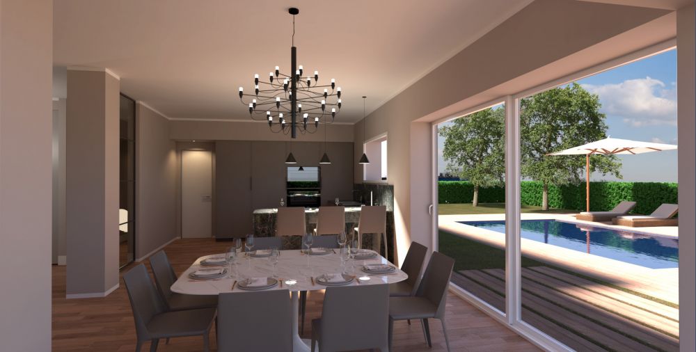 VILLA MONOFAMILIARE  SU UN LIVELLO CON PISCINA