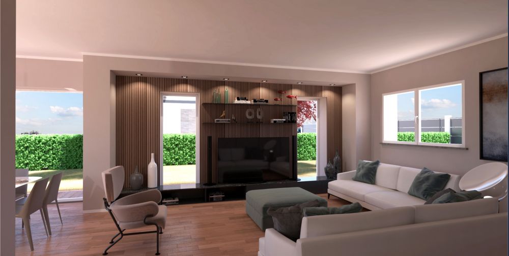 VILLA MONOFAMILIARE  SU UN LIVELLO CON PISCINA