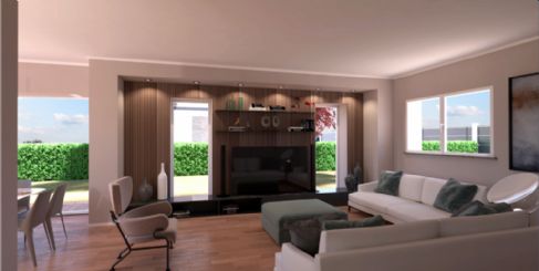 VILLA MONOFAMILIARE  SU UN LIVELLO CON PISCINA