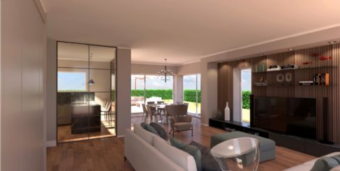 VILLA MONOFAMILIARE  SU UN LIVELLO CON PISCINA